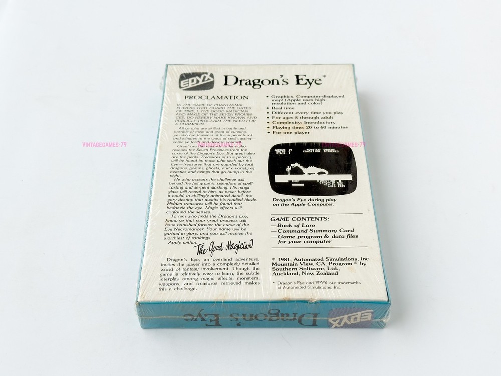Dragon's Eye - Epyx - 1981 / Atari 8-bit - Sealed
