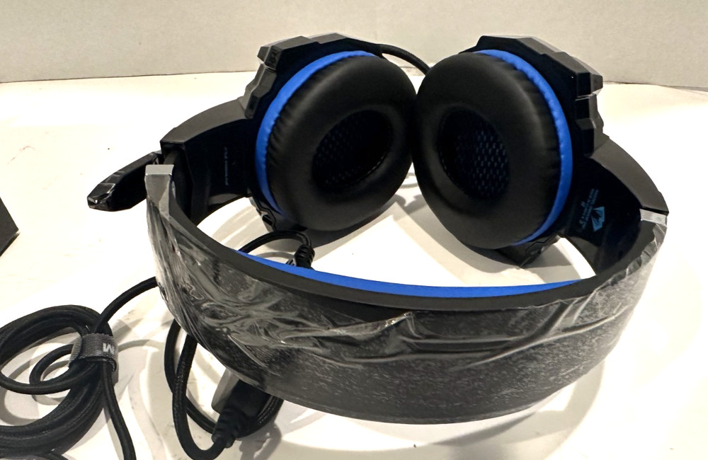 PYTHON FLY G9000 MAx Stereo Gaming Headset for PS4/5 PC Xbox Noise CANCEL Blue