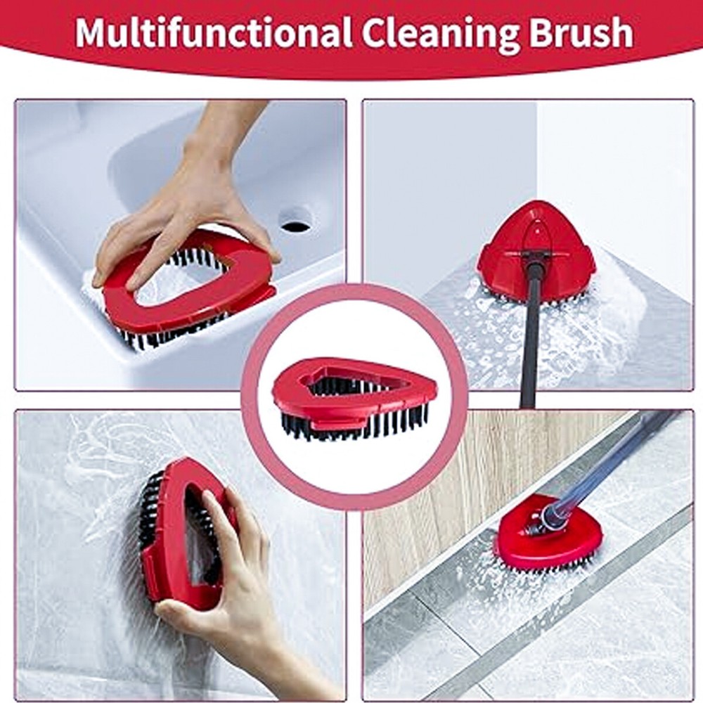 Scrub Brush, 1-4 Pack Spin Mop Scrub Brush Head Compatible for O Cedar Easywring