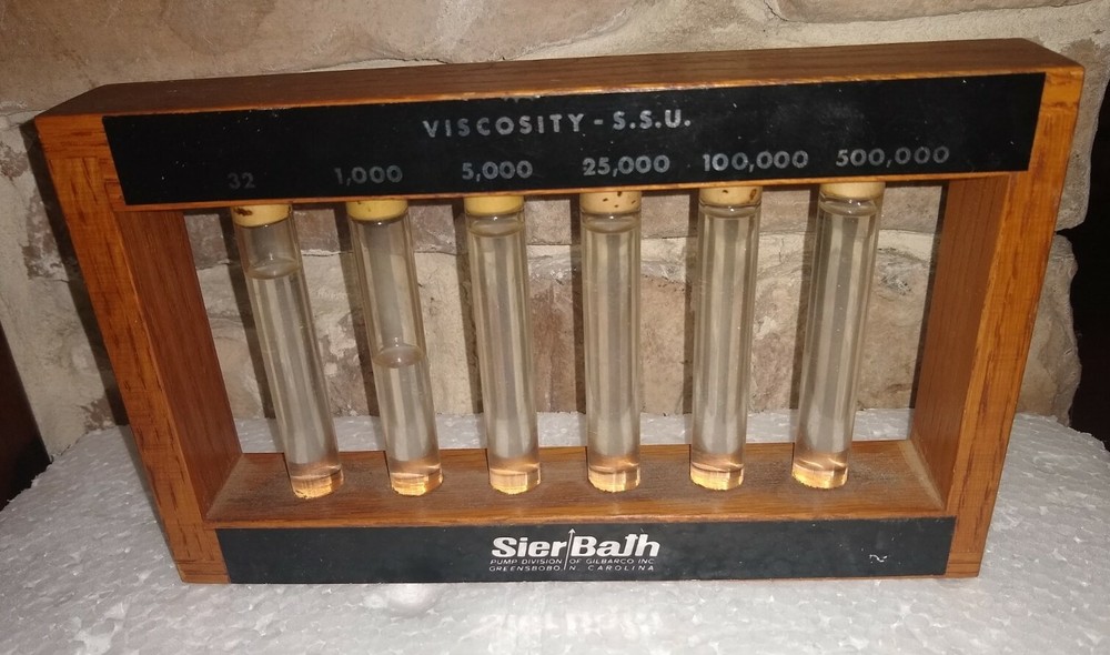 Sier-Bath Viscosity Comparator Display Science Wood Frame Div. of Gilbarco