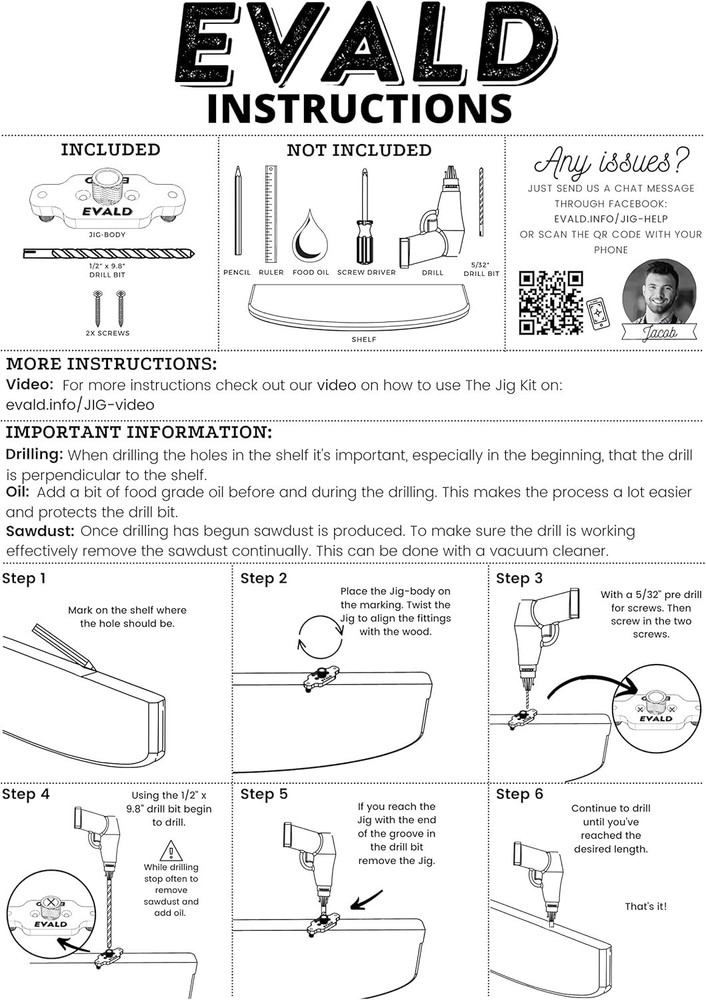 Aluminum Dowel Jig for Floating Shelf Brackets with Efficient Securing System