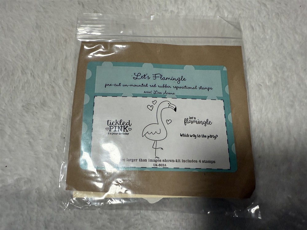 UNITY STAMP CO LET'S FLAMINGLE RUBBER STAMPS SET