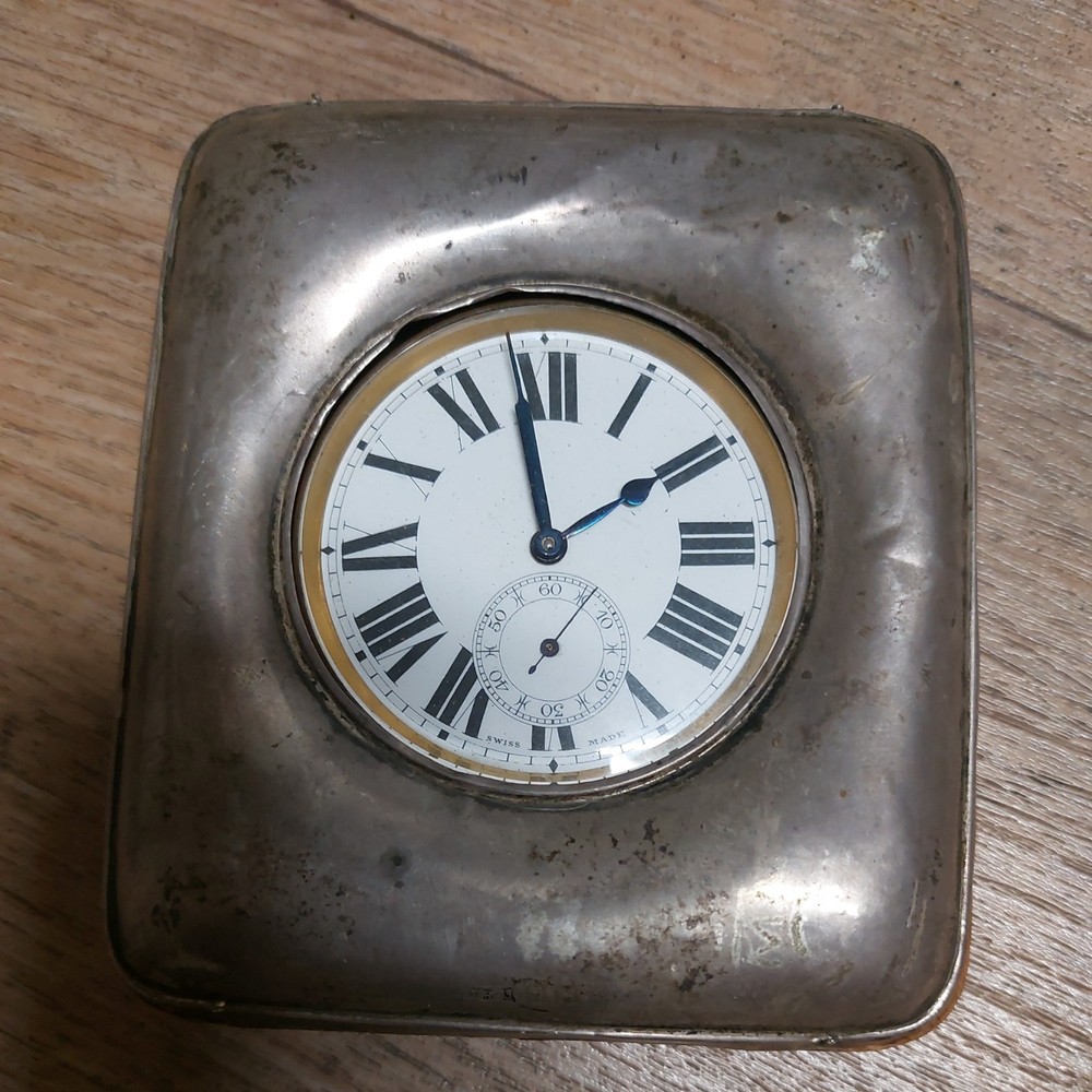 Vintage table clock Swiss Made