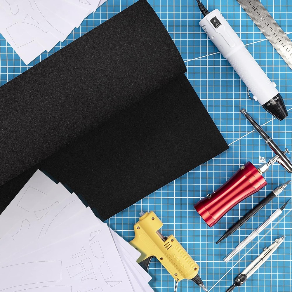 Black Foam Sheets Roll, Premium Cosplay EVA Thickness-6mm,