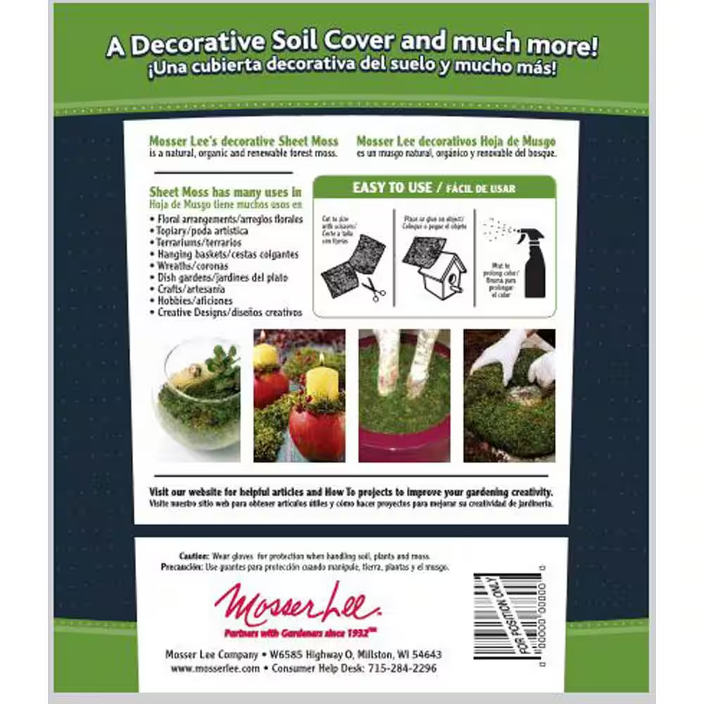 325 Sq. In. Sheet Moss Soil Cover
