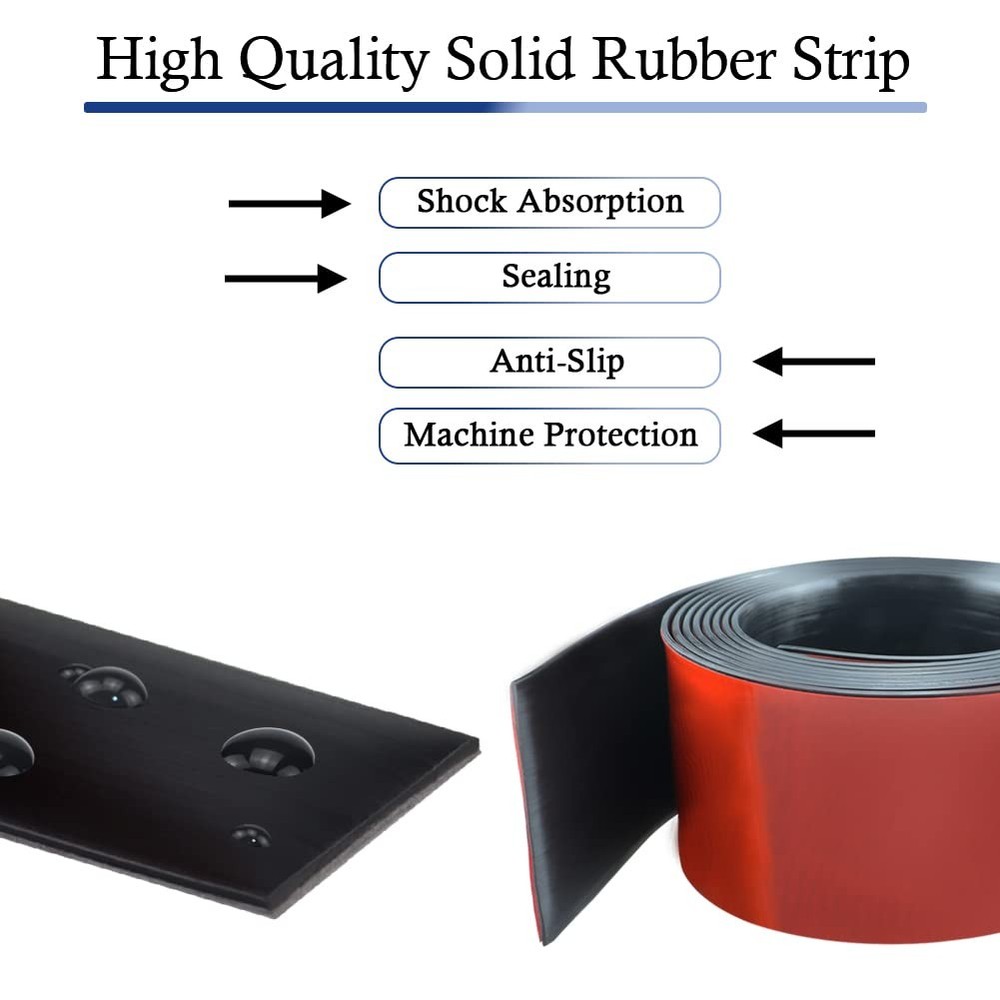 Neoprene Rubber Strips Self Adhesive Solid Rubber Sheets, Rolls Strips for D...