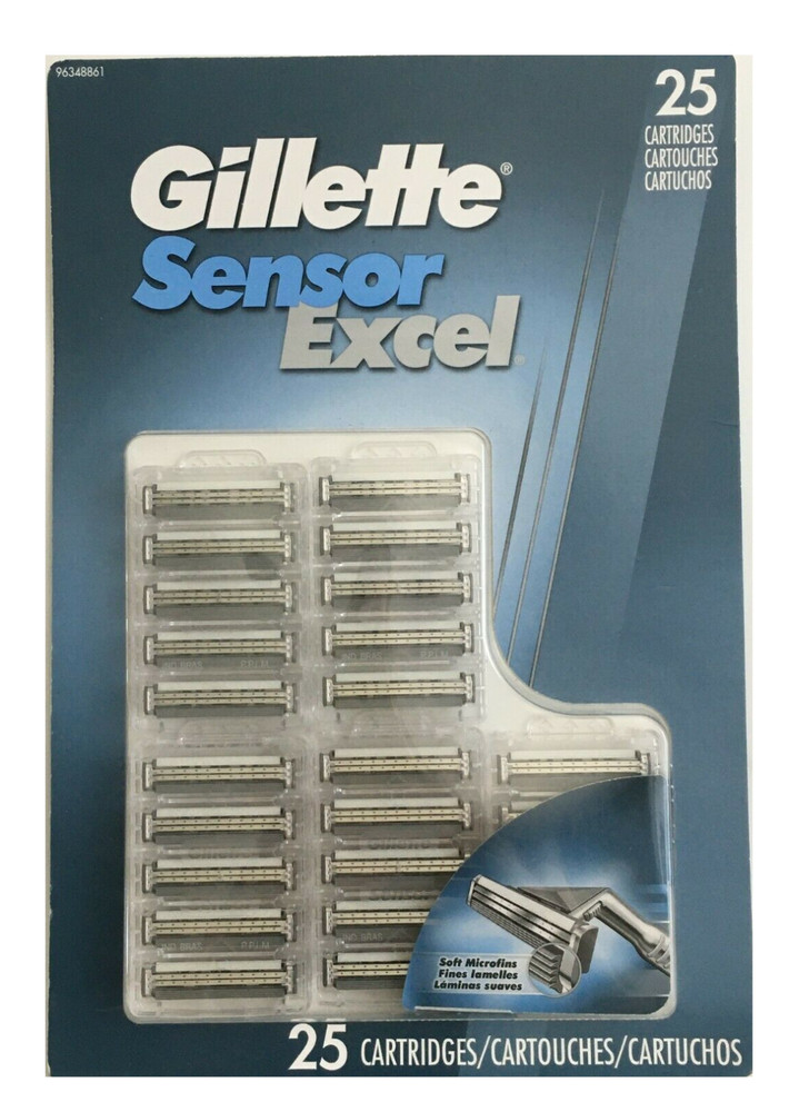 Gillette Sensor Excel Razor Blades - 25 Cartridges BLISTER PACK