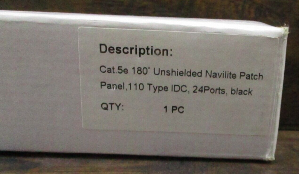 OPEN BOX Navilite Cat.5e Patch Panel 24 Ports Black Unshielded