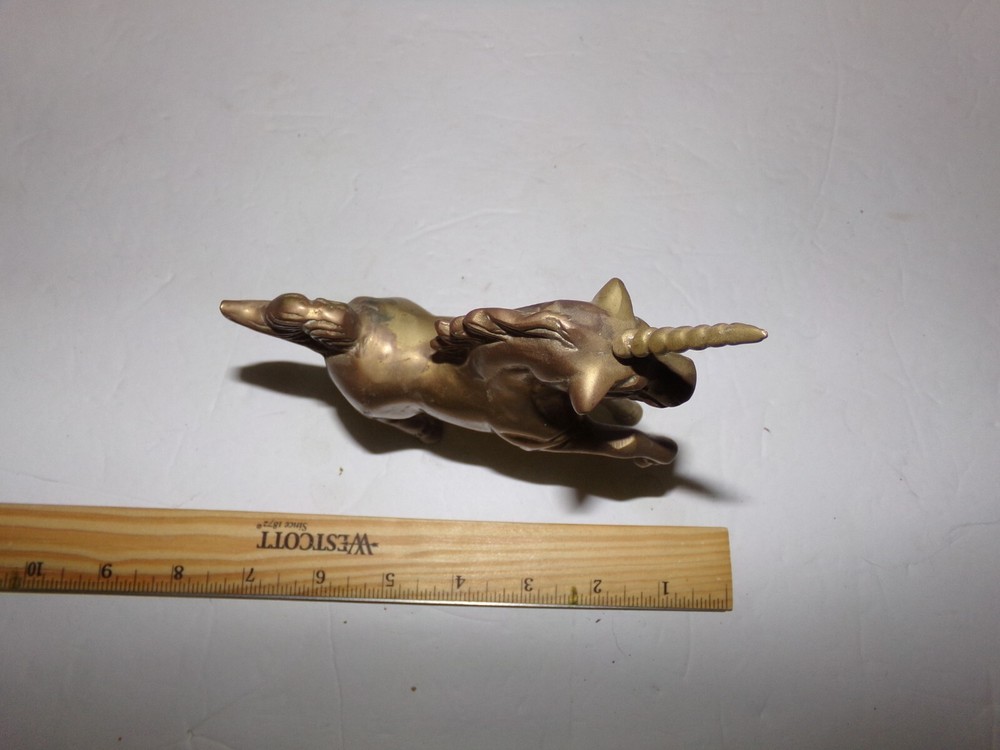 unicorn figure brass solid very nice piece