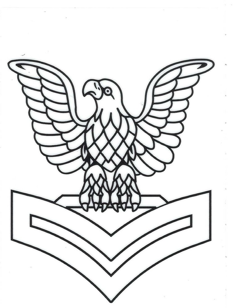 SECOND 2ND  CLASS  PETTY OFFICER STICKER DECAL  PO2  E-5