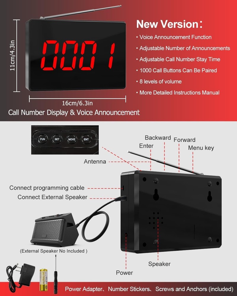 CallToU Wireless Calling System Caregiver Call Button 10pk