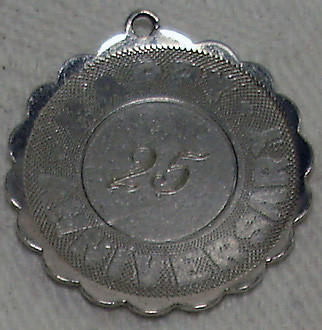 Sterling SILVER Charm HAPPY 25 ANNIVESARY