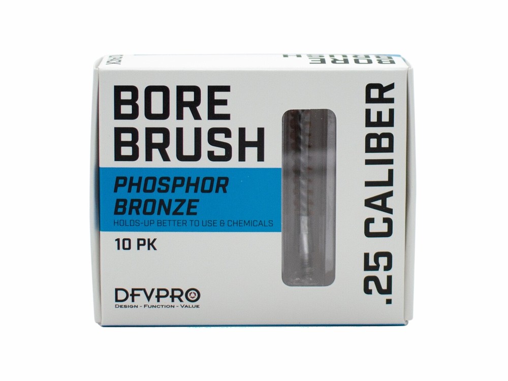.25 Caliber Phosphor Bronze Bore Brushes 10 Pack
