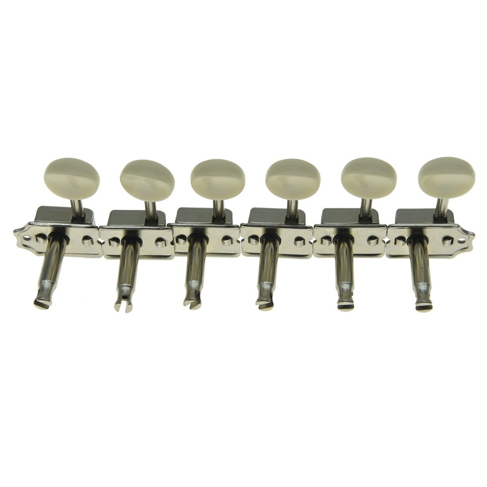 Wilkinson Deluxe 6 Inline Vintage Guitar Tuners Split Post NI with Ivory Button