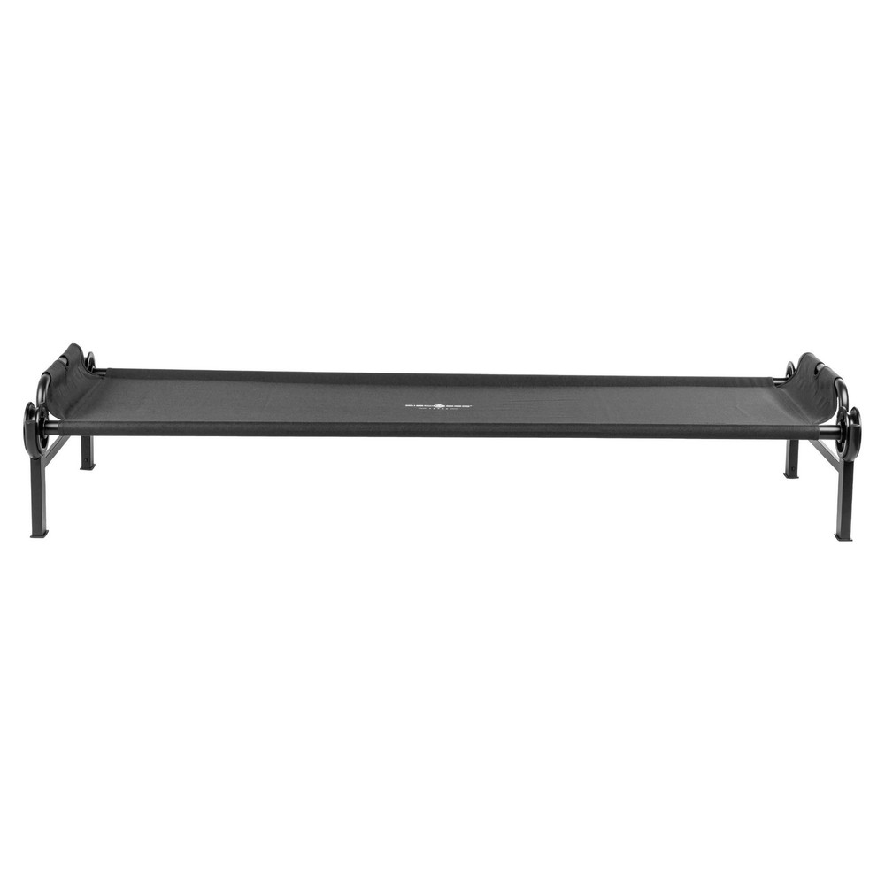 Disc-O-Bed Single Cot, Portable Sleep Solution for Tents & Cabins, Black, Large