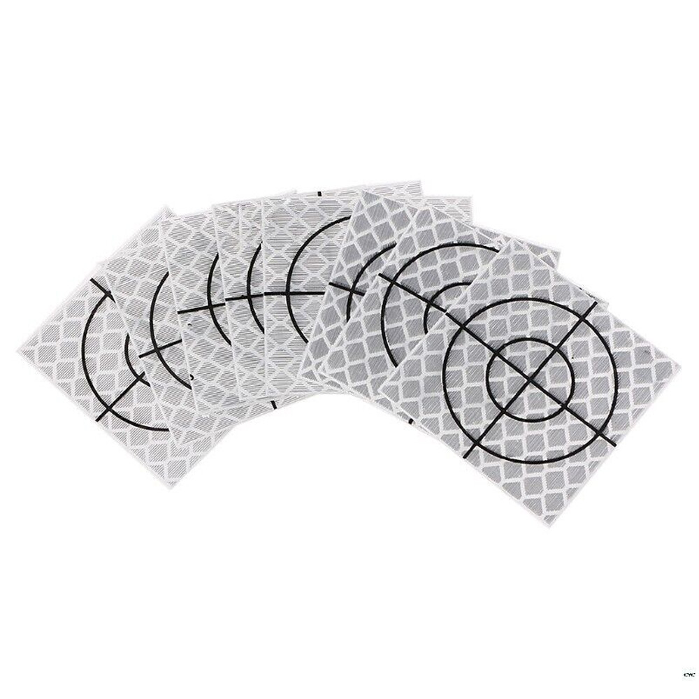 100Pcs 40*40mm Total Station Reflector Silver Reflective Target US