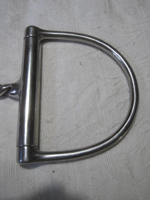 Single Twist Dee Ring Snaffle 5'' Big Dee Rings Stainless Steel