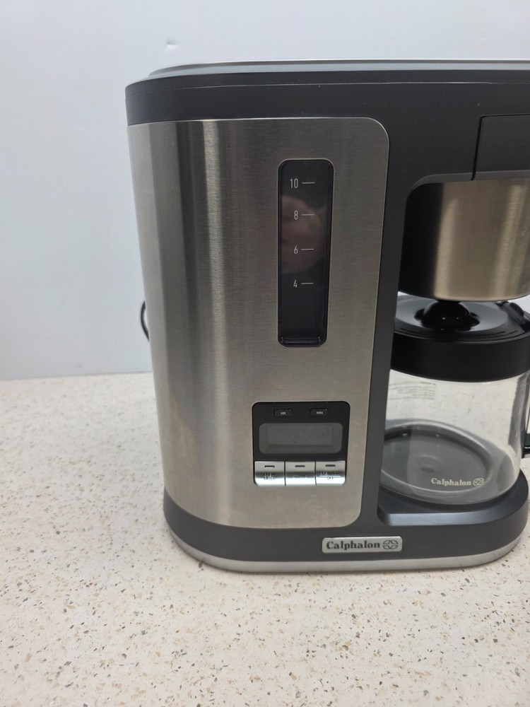 Calphalon BVCLDCG1 10 Cup Programmable LCD Display Coffee Maker Stainless Steel