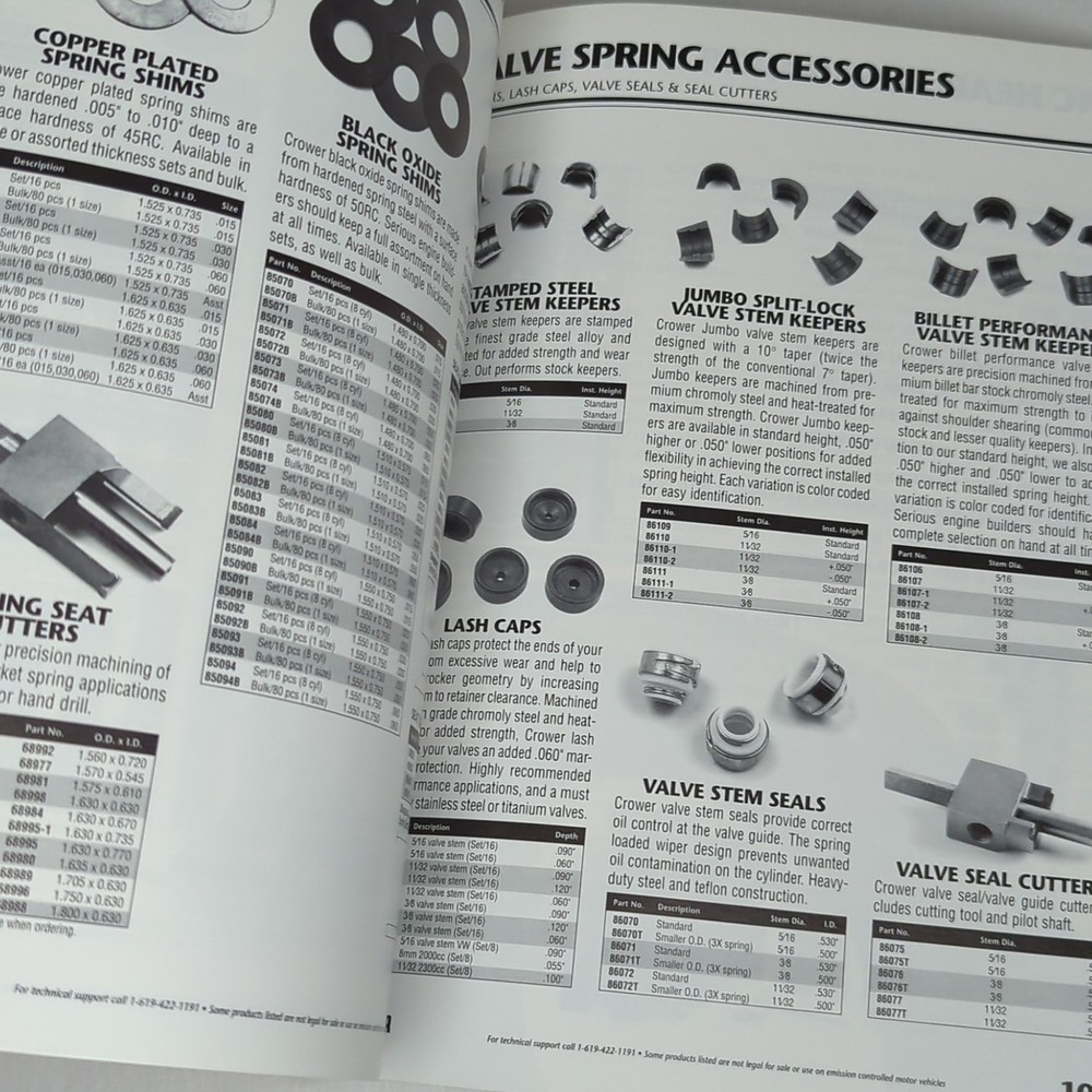 Crower Master Catalog #86501 from 1996-97