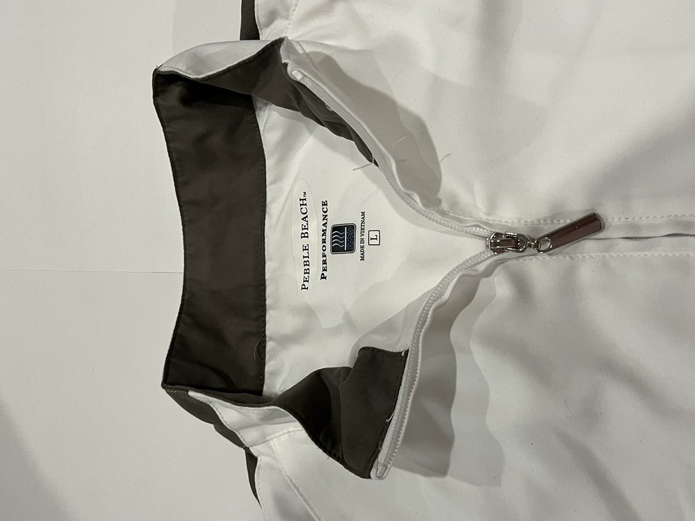 pebble beach performance white golf jacket Large See Pictures