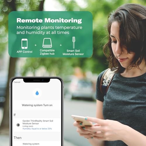 Smart Soil Moisture Sensor 2Pack,Zigbee hub Needed,Capacitive 2 Pack