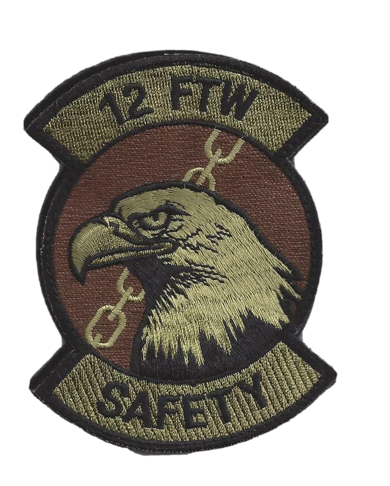 PATCH USAF 12TH FLYING TRAINING WING FTW SAFETY OCP 4"