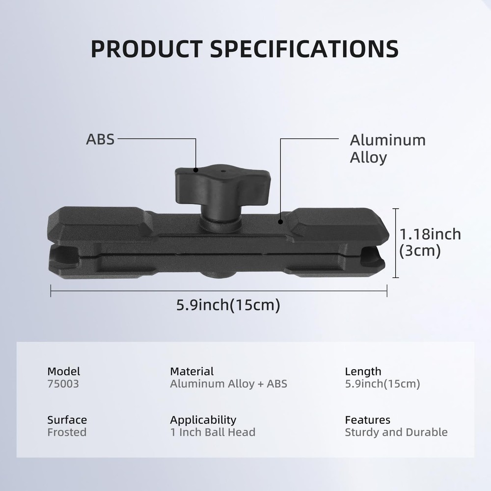 Double Socket Arm 5.9 Inch Compatible with RAM Mount
