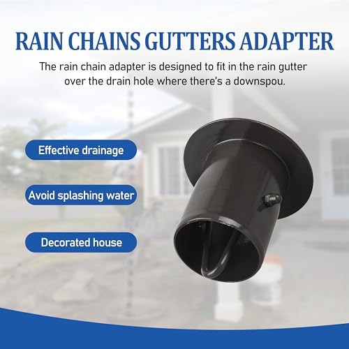 Rain Chain Gutter Adapter,for Rain Chain Installation,Replacement 2PCS