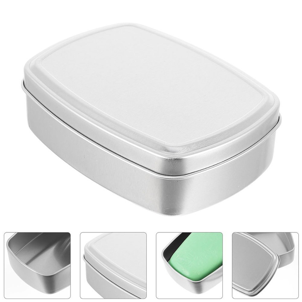 Box for Soaps Creams Bathroom Dish Sealed Storage Aluminum Container