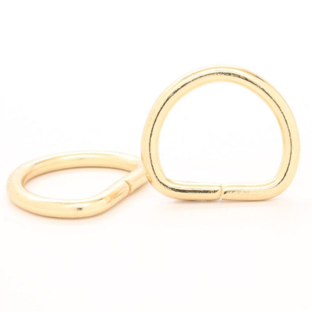 D-Ring 1" Brass Plated Metal 100 Pack