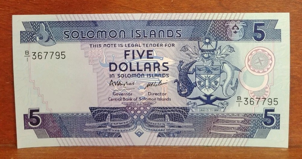 Solomon Islands 5 Dollars, 1986 Banknote, UNCIRCULATED