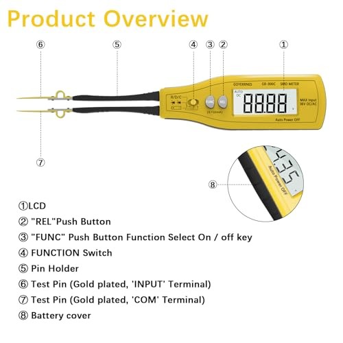 Digital SMD Tester 6000 Counts - Auto Ranging Intelligent Resistance