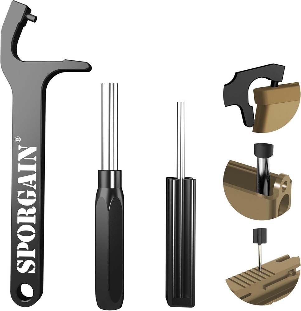 Pistol Universal Tool Set, Includes Front Sight Tool, Magazine Release Tool, and