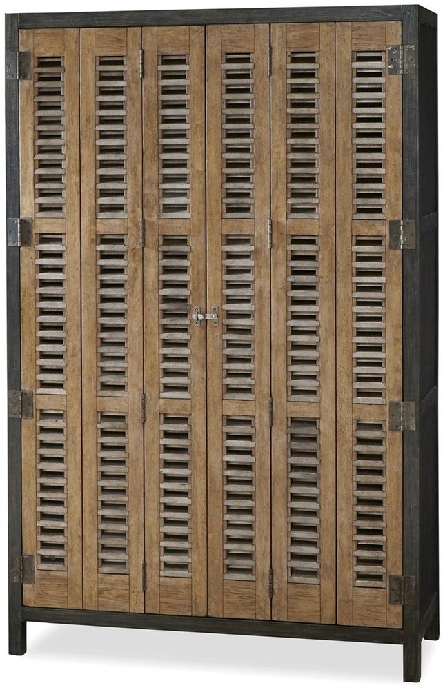 Elegant Bisque and Cobalt Black Libations Locker