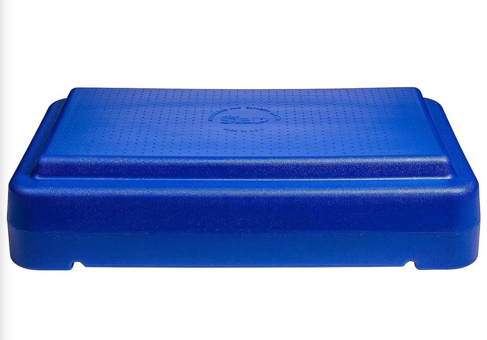 Blue Stackable Aerobic Exercise Platform: Non-Slip, Compact, 250 lb Capacity