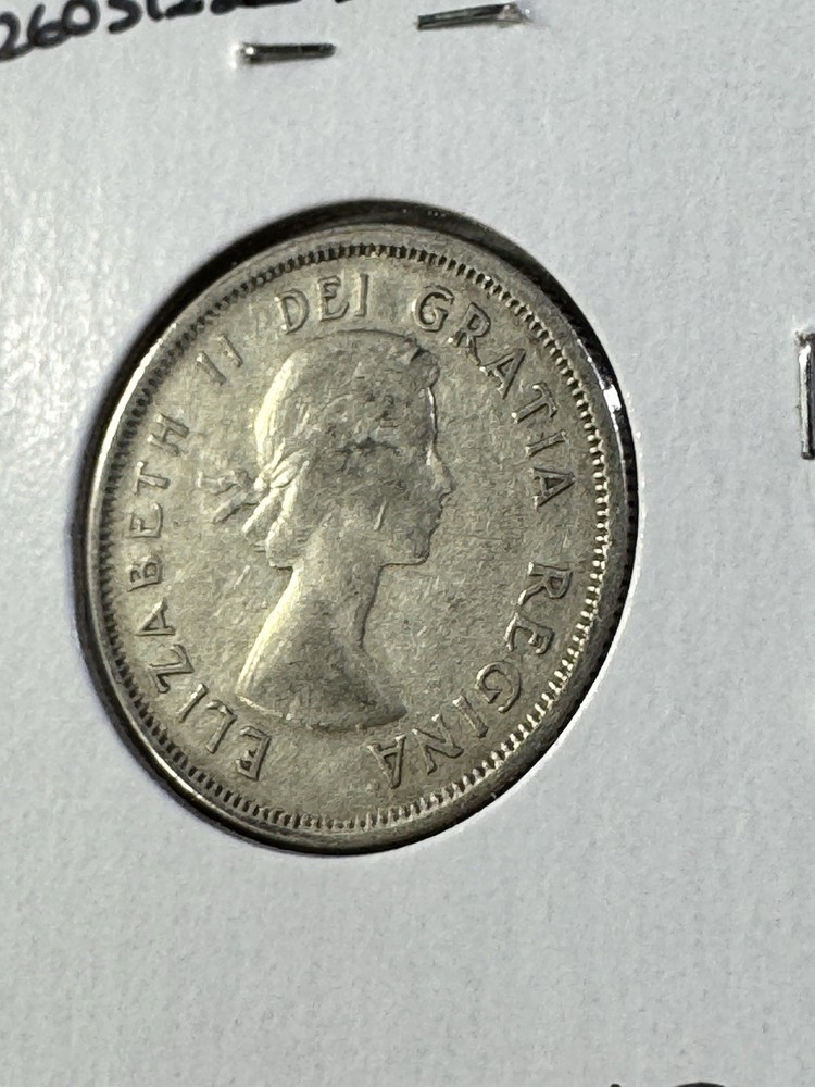 1963 Canada 25 Cents Silver Coin Cleaned