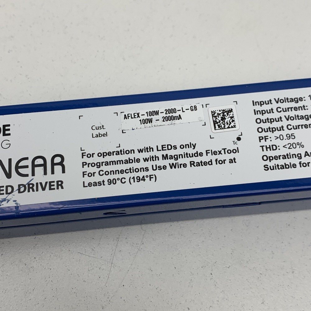 Magnitude AFLEX-100W-2000-L-GB Programmable LED Driver 100W 3-50VDC 2000mA Max