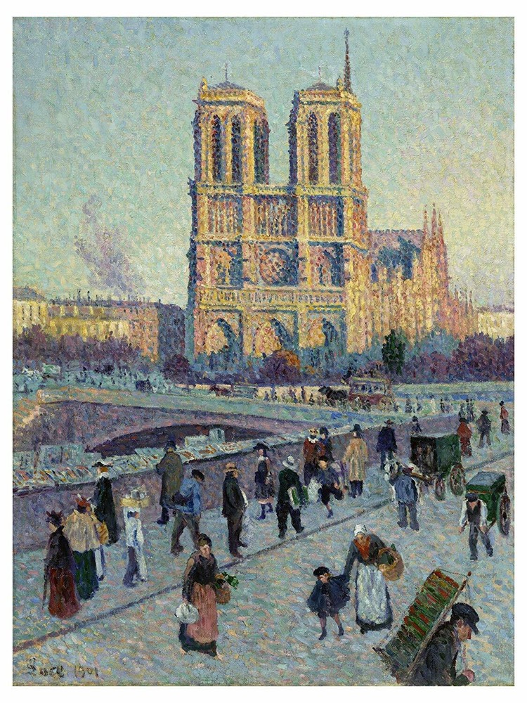 The Quai Saint-Michel Notre-Dame Tile Mural Kitchen Backsplash Marble Ceramic