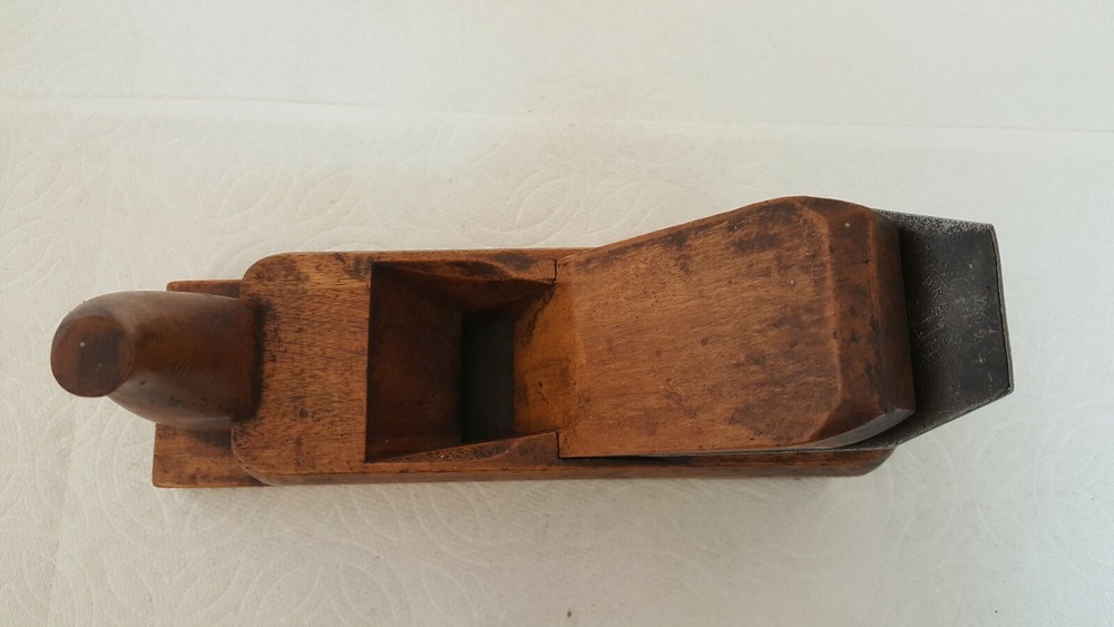 Antique DR Barton horn handled smooth plane continental design