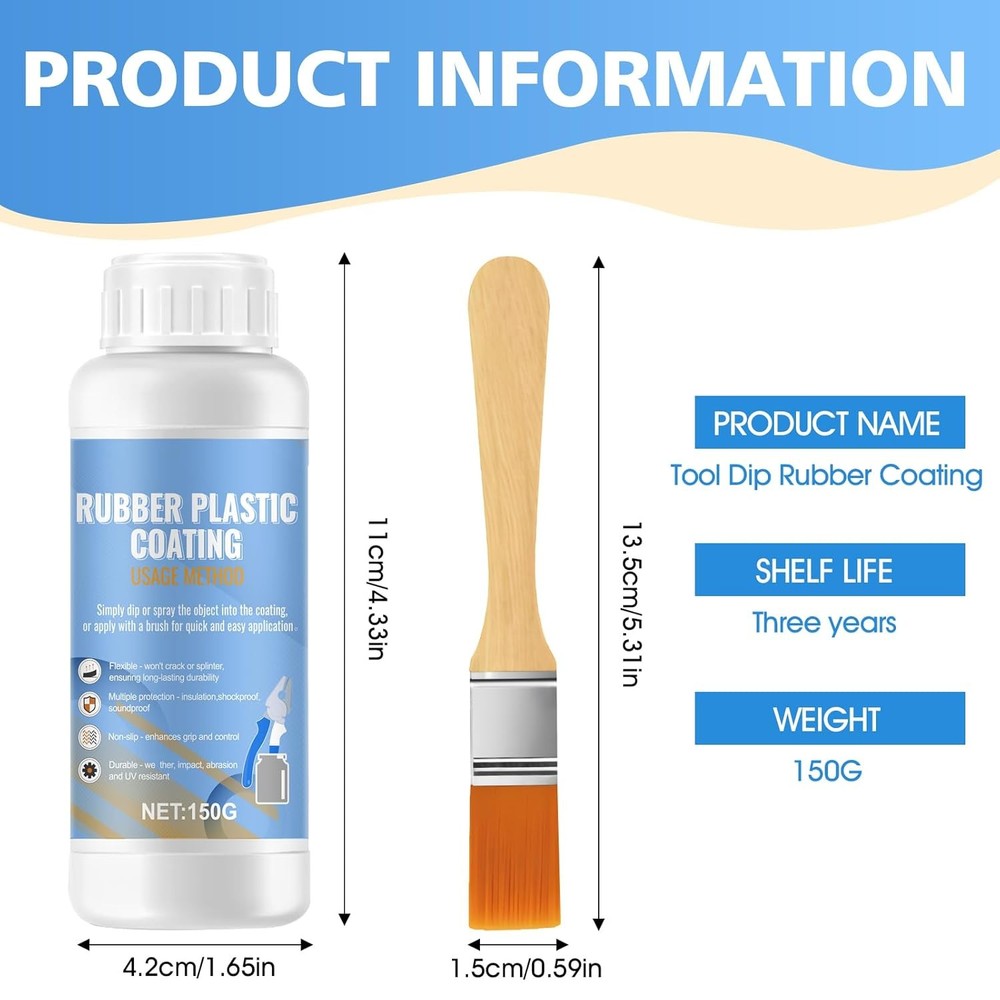 Tool Dip Rubber Coating, Plastic Dip Matte Liquid Rubber dip Flexible Peelable P