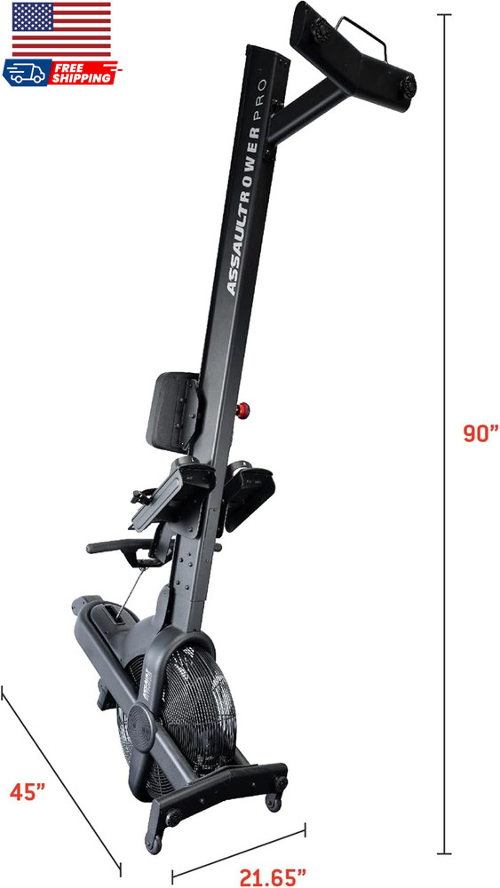 AssaultRower Pro Rower Workout Machine for HIIT Cardio and Endurance Training