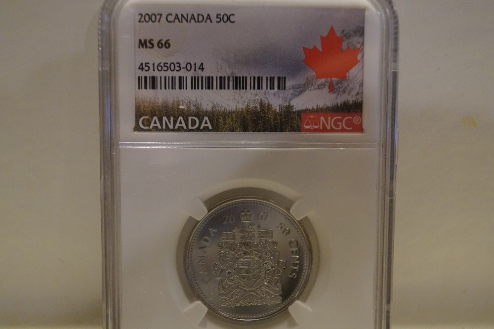 2007 NGC MS66 Canada half dollar