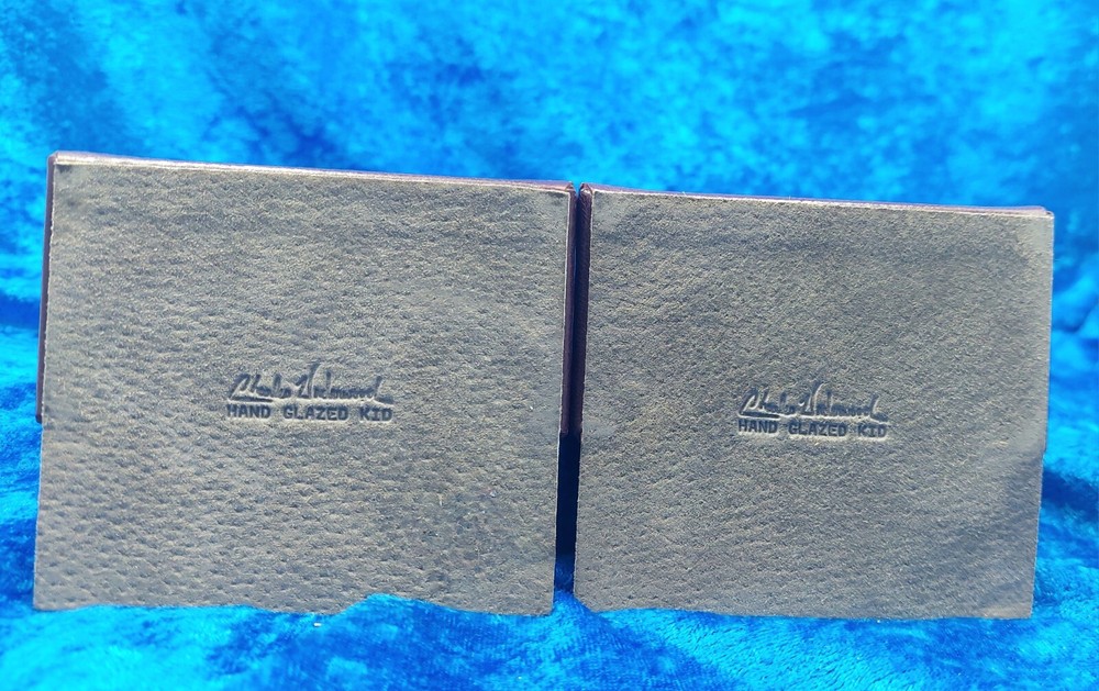 Charles Underwood Hand Glazed Kid Leather Bookends