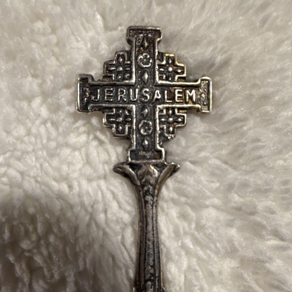 Jerusalem Cross .800 Silver Souvenir Spoon