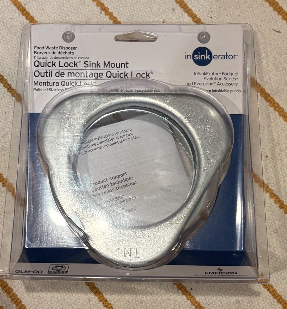 InSinkerator Sink Mount QLM-00 Chrome Quick Lock Flange