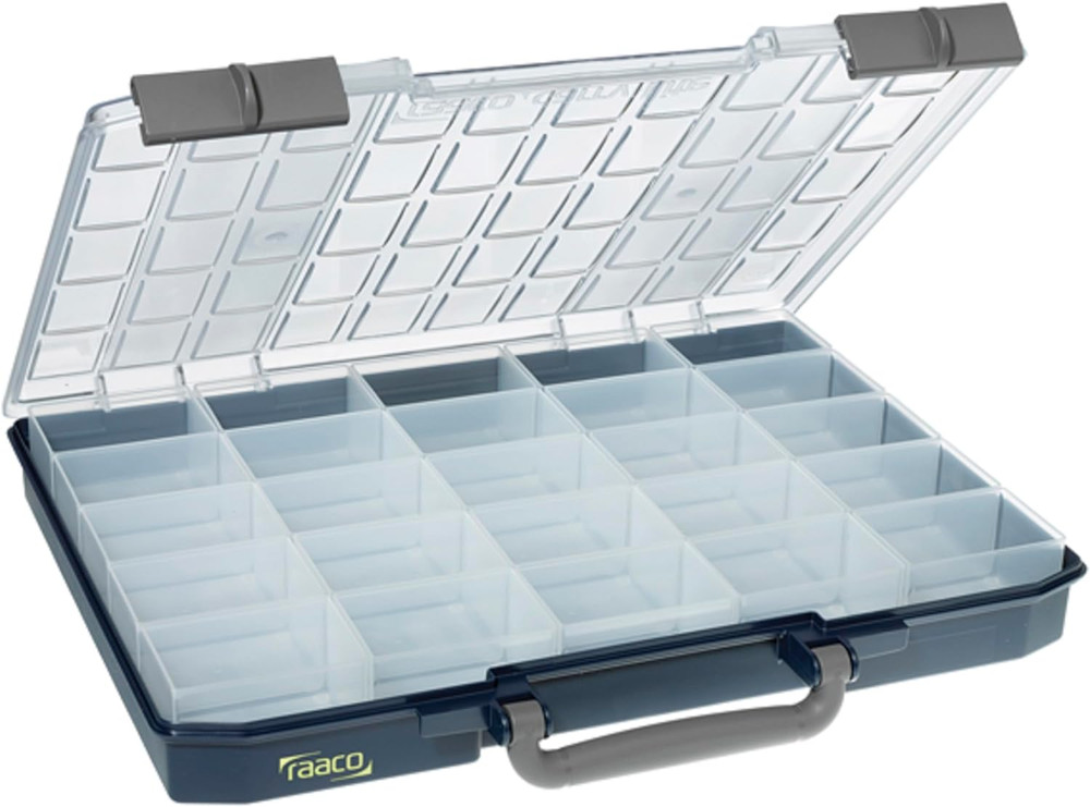Carrylite Slim Small Parts Organizer Box – 2.3 Inch Height – 25 Inserts – Anti-M