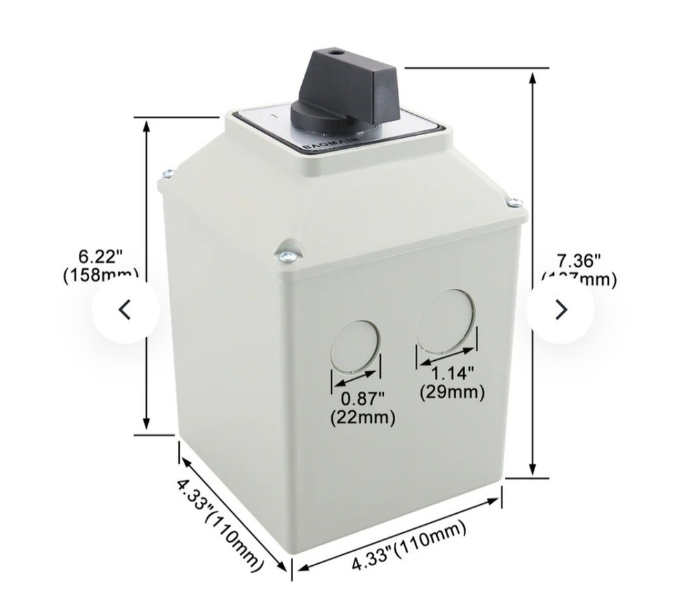 Baomain Rotary Changeover Switch 63A 660V