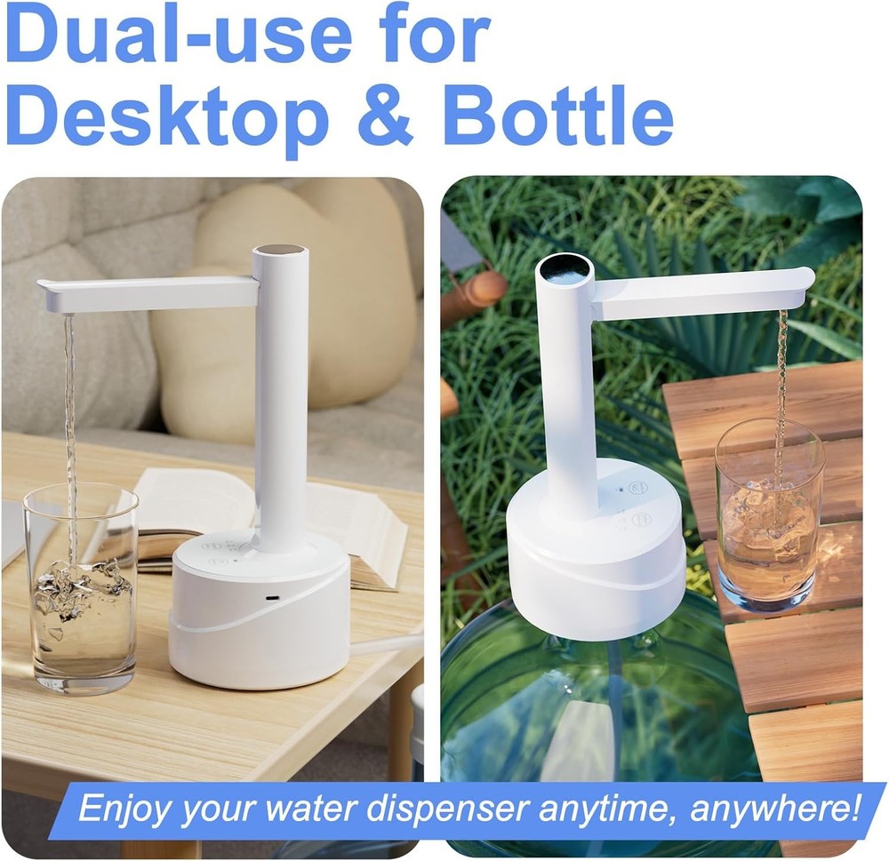 5 Gallon Dual-use Desktop Electric Water Bottle Dispenser,Charging Automatic