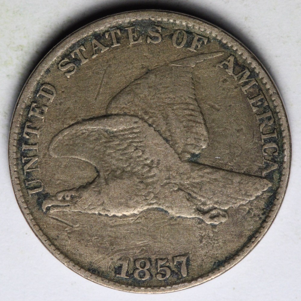 1857 Flying Eagle Cent Penny VF E188 UNE