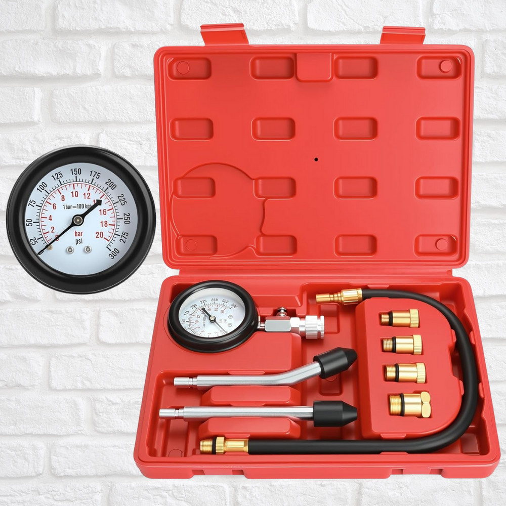 Small Engine Cylinder Compression Gauge Tester Kit Gas Diagnostic Tester Set